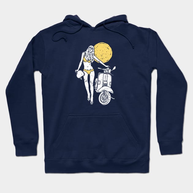 SCOOTER GIRL Hoodie by TENSTUDIOART